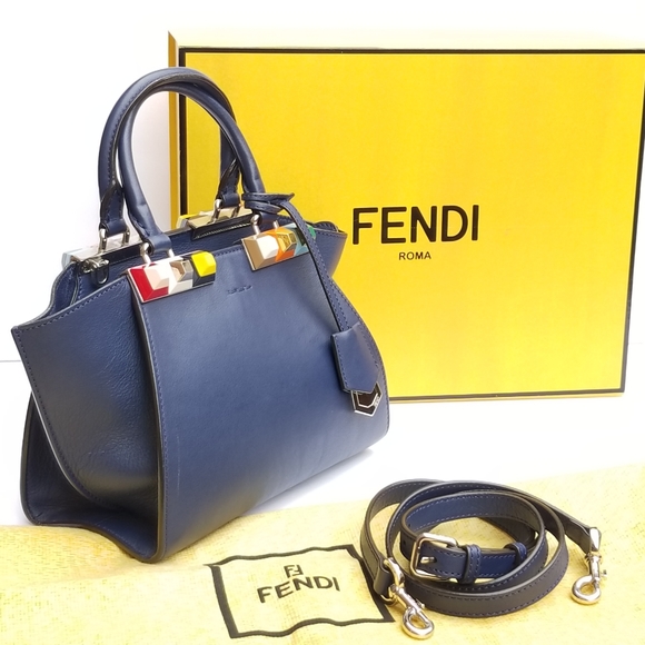 Fendi Petite 3Jours Studded Leather satchel handbag - Picture 7 of 16